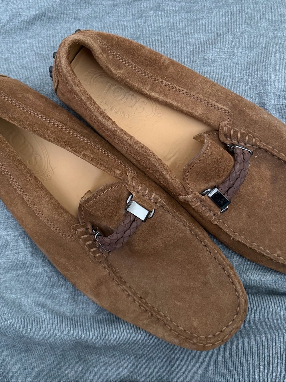 Tod’s Brown Suede Driving Loafers UNISEX